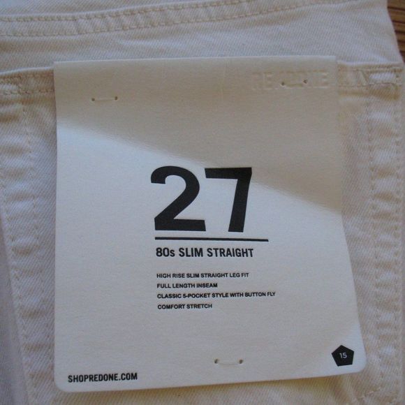NWT Re/Done 80's Slim Straight Jeans - Picture 9 of 11